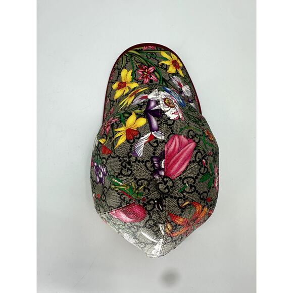 Gucci GG Supreme Floral Claudia Coated Canvas Baseball Hat Multicolor One Size ]
